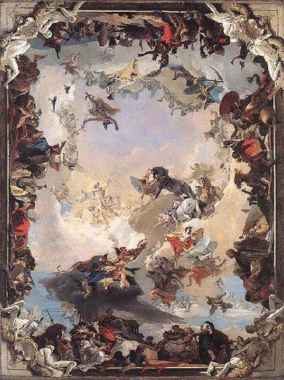 The Allegory of the Planets and Continents at New Residenz., Giovanni Battista Tiepolo